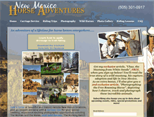 Tablet Screenshot of newmexicohorseadventures.com